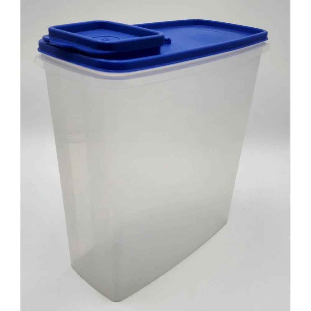 Tupperware Modular Mates Cereal Keeper Store N Pour Blue Lid 1588 1589 1590